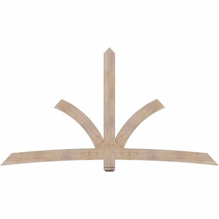 Ekena Millwork Davenport Smooth Timber Gable Bracket, Douglas Fir, 108"W x 58"H x 3 1/2"D x 5 1/2"F, 13/12 Pitch GBW108X58X0406DAV00SDF